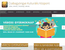 Tablet Screenshot of csabagyongye.com